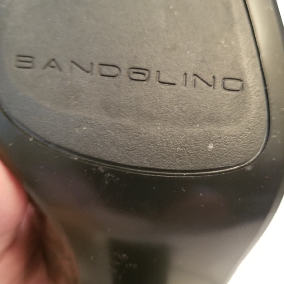 Bandolino Womens Heels Black Embossed Patten Leather  Size 7.5M - Picture 5 of 11